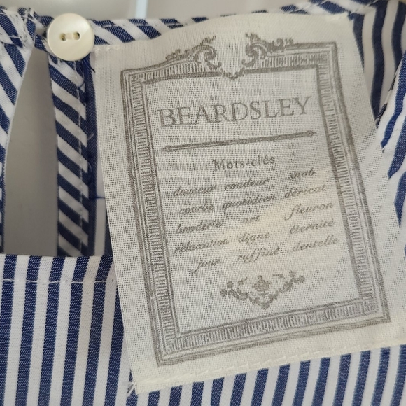 Floral Embroidered Striped Oversized Top - Picture 4 of 8